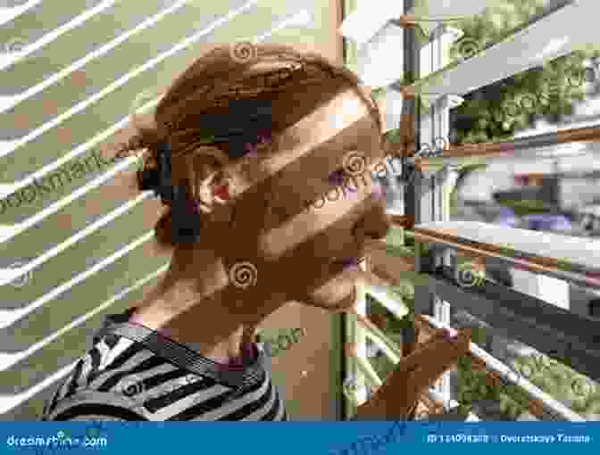 A Beautiful French Woman Stares Out The Window, Her Face Obscured By Shadows. Another 31 Days In May The French Femme