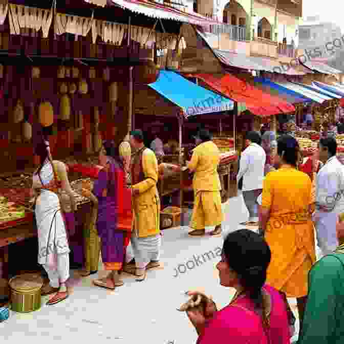 A Bustling Indian Bazaar, With Colorful Stalls And People In Traditional Attire. Mercy Of A Rude Stream: The Complete Novels