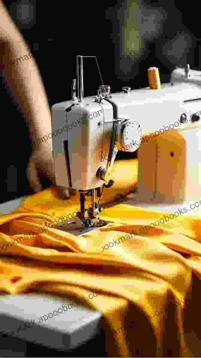 A Close Up Of Skillful Hands Sewing A Piece Of Fabric On A Sewing Machine. SEW YOUR OWN HOUSEHOLD ATTIRES: The Essential Reference Guide To Hand Sewing Machine Sewing