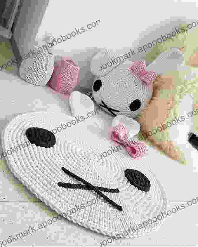 A Crocheted Rug With A Bunny Rabbit Design Rugs For Kids: 6 Easy Adorable Projects (Crochet)