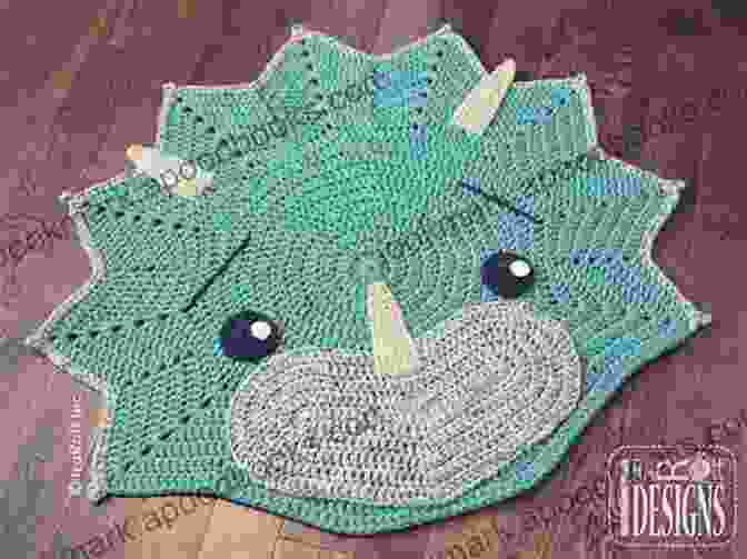 A Crocheted Rug With A Dinosaur Design Rugs For Kids: 6 Easy Adorable Projects (Crochet)