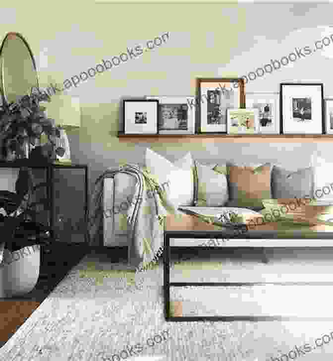 A Room With A Large Painting Hanging Above The Sofa. Overlay Crochet: 10 Projects Add Dimension And Style To Your Home