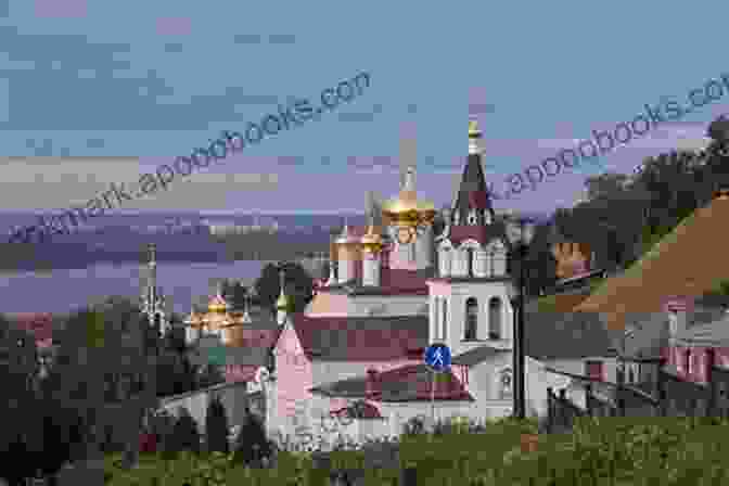 A Scenic View Of The Volga River, With A Russian Orthodox Church In The Background A Slow Boat To Moscow