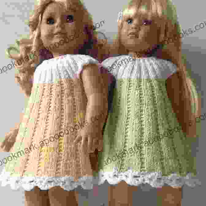 A Woman Knitting A Dress For Her Doll Days Of The Week Dresses 1: Knitting Patterns Fit American Girl And Other 18 Inch Dolls