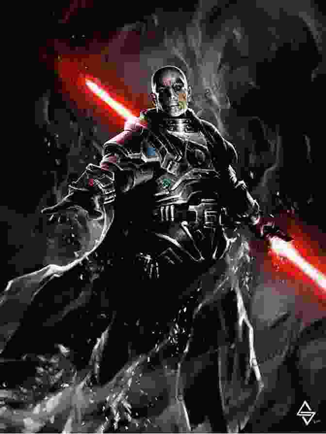 Darth Bane Standing In The Shadows, With His Lightsaber Ignited. Dynasty Of Evil: Star Wars Legends (Darth Bane): A Novel Of The Old Republic (Star Wars Darth Bane Trilogy 3)