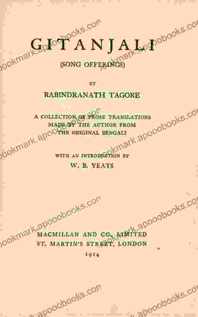 Gitanjali: Song Offerings, A Book By Rabindranath Tagore, Features A Watercolor Painting Of A Lotus Flower On A Blue Background, Symbolizing Purity And Spirituality Tagore: Gitanjali Or Song Offerings: Introduced By W B Yeats