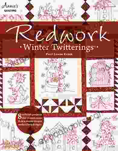 Redwork Winter Twitterings Pearl Louise Krush